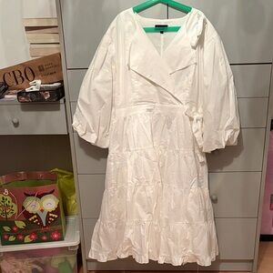 Chic White Midi Dress for Women